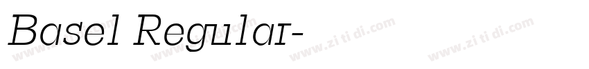 Basel Regular字体转换